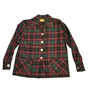 Vintage Pendleton Jacket Womens 49er Board Shirt Virgin Wool Button Up 40s 50s